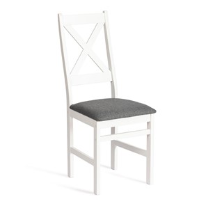 Кухонный стул CROSSMAN / white, ткань тёмно-серая (150) разобранный id 20024 в Петропавловске-Камчатском